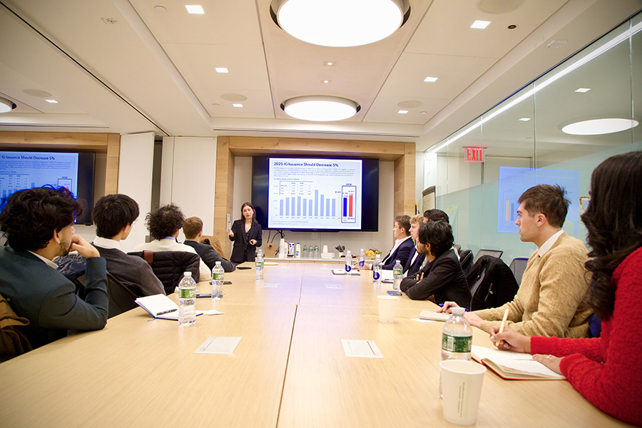 Students explore financial topics at MUFG Securities Americas.