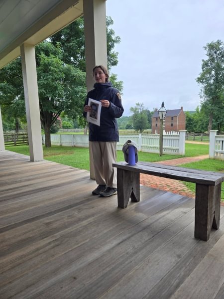 Julia Ciccone &rsquo;28 addressing visitors
